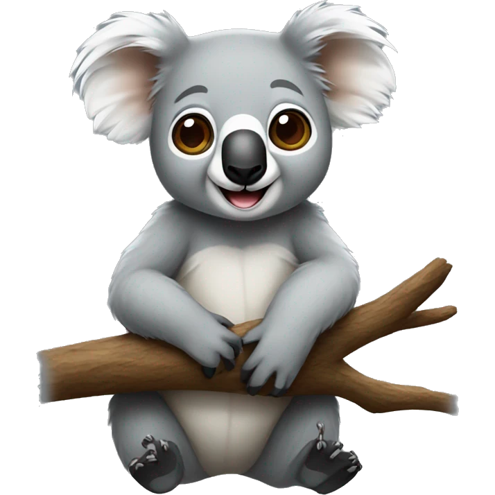 Koala with a raccoon emoji