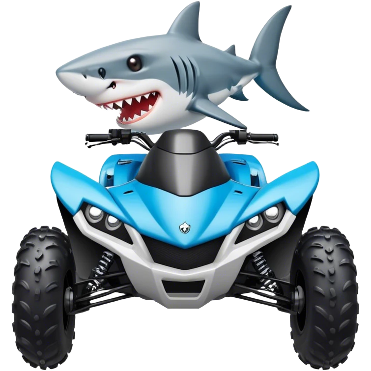 atv quad banshee front with a smile shark integrate emoji