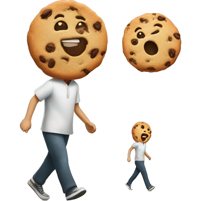 Walking cookie emoji