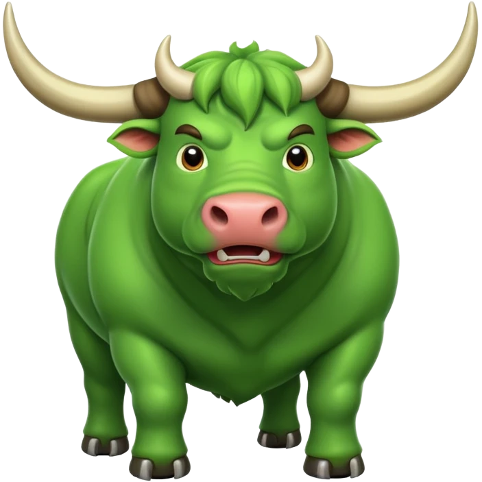 Big green bull full body  emoji