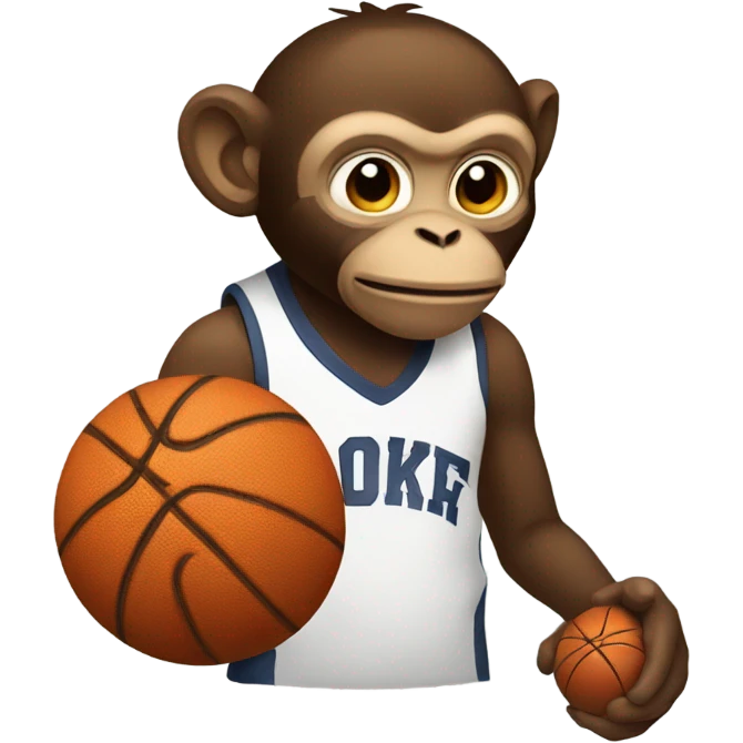 a monkey with a basketball emoji