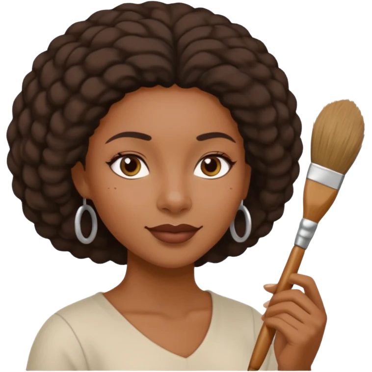 Ceramic Painter black woman emoji