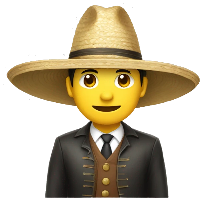 persona china con sombrero de paja emoji