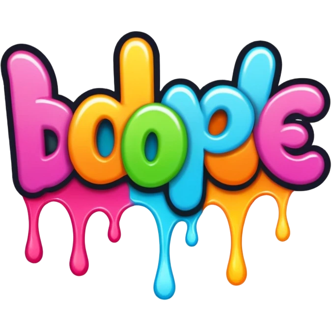 the word DOPE graffiti style emoji
