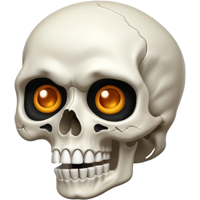 Skeleton face  surprise head blowing emoji