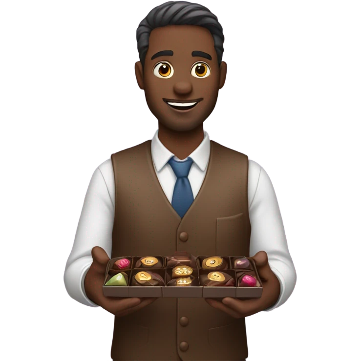 Man with chocolates emoji