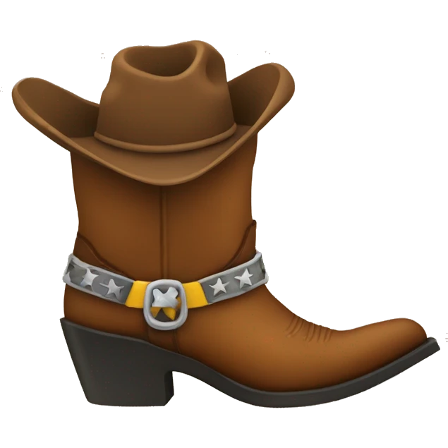 Cowboy boot emoji