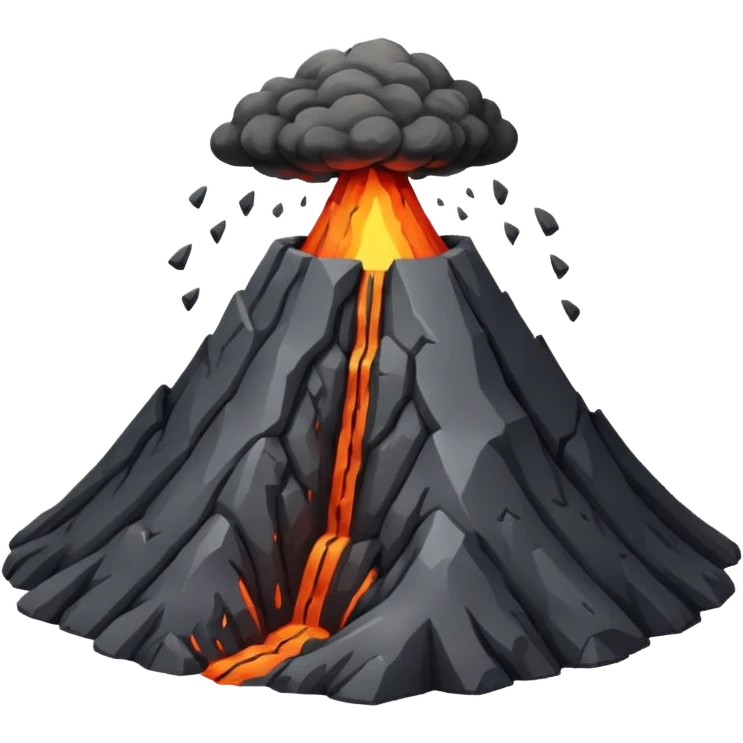 Create a volcano with its eyes tightly shut emoji