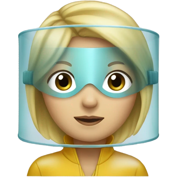 Blonde girl hazmat suit emoji