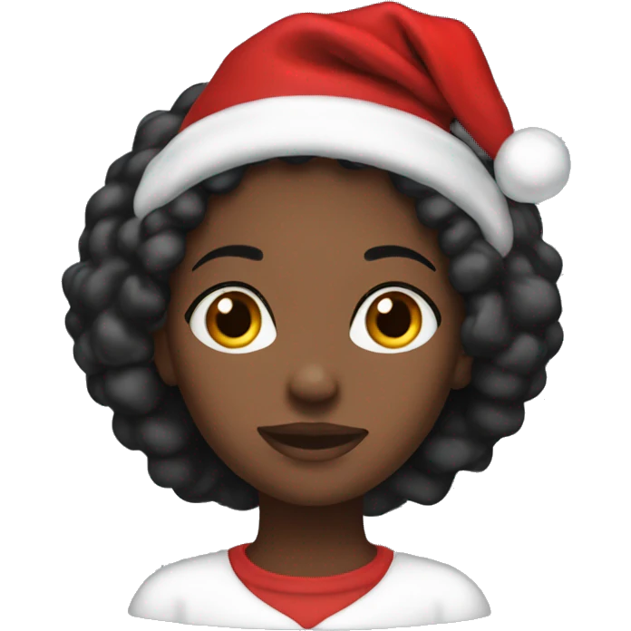 Black girl Christmas ear muf emoji