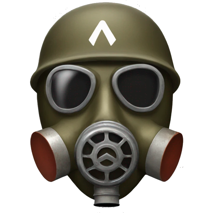 ww2 gaz mask with one central filter emoji