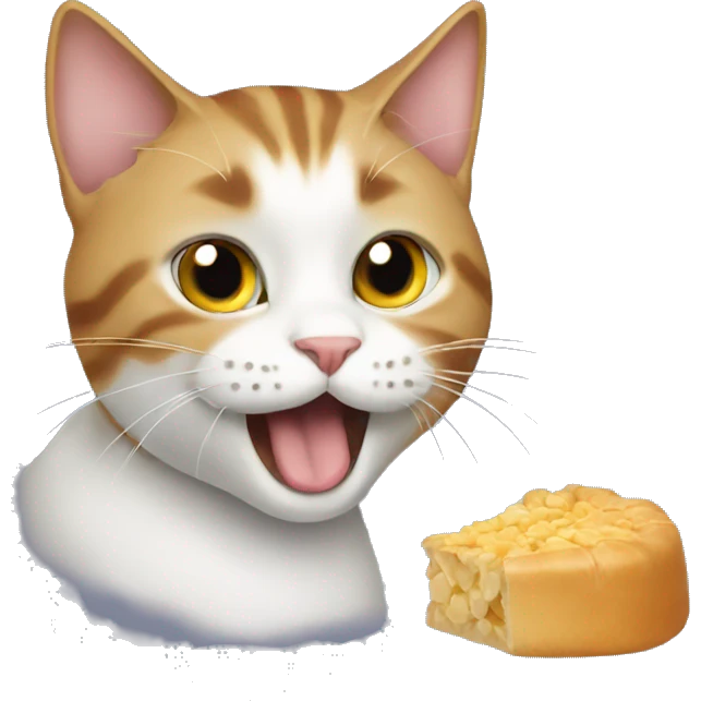 Cat eating emoji