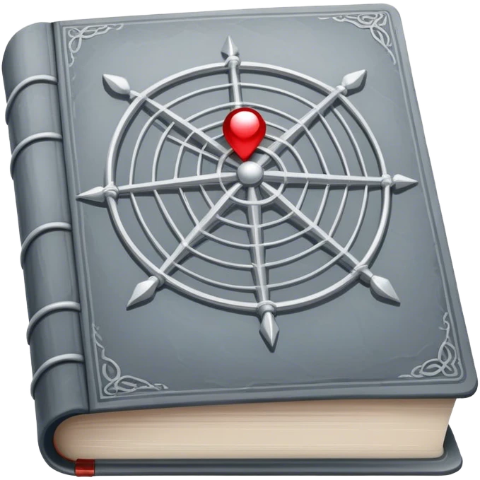 magical grey book of networking with a web emoji