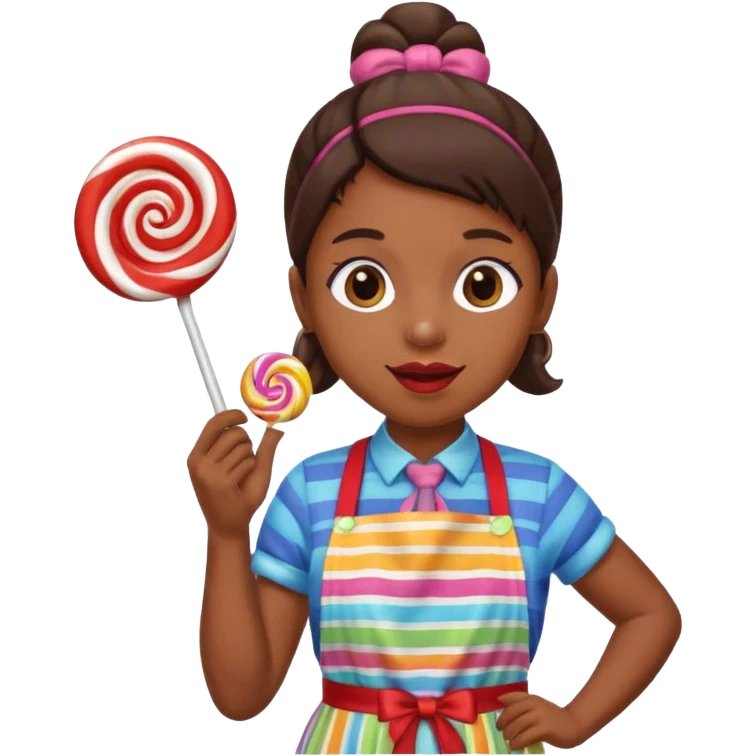candy shop vendor, looking like candy  emoji