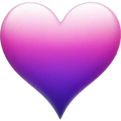 a purple and pink ombre heart emoji