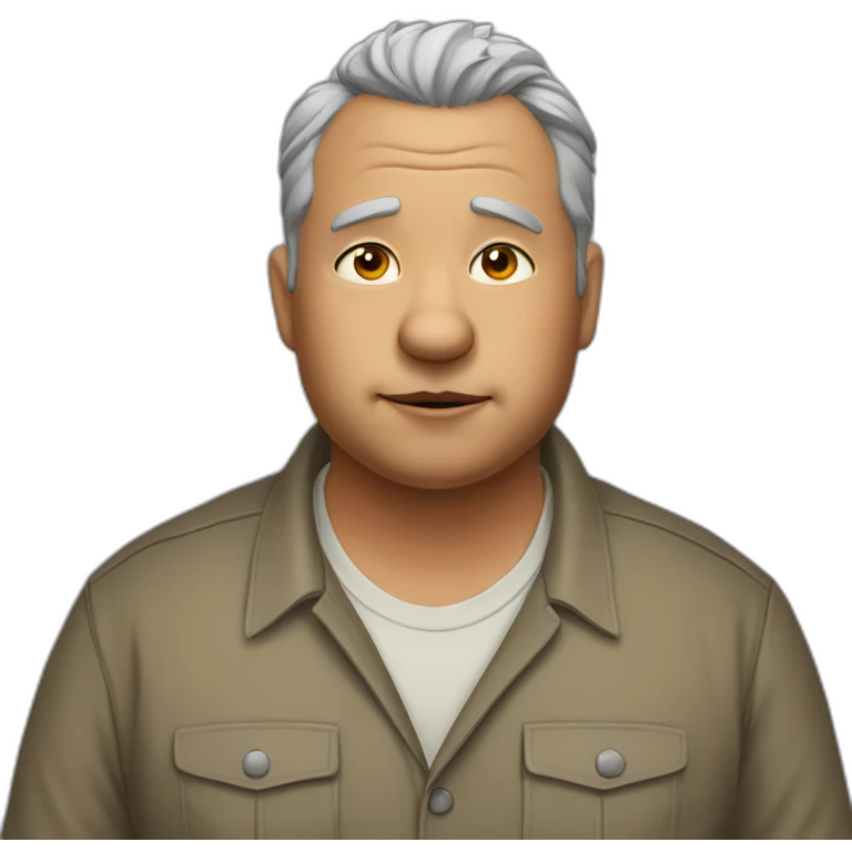 Jackal as chubby mature male emoji