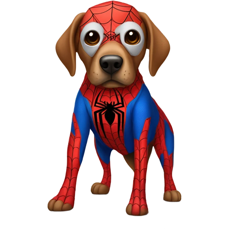 DOG in full SPIDER MAN emoji