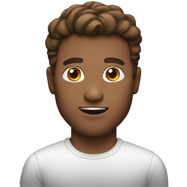 man brown hair emoji