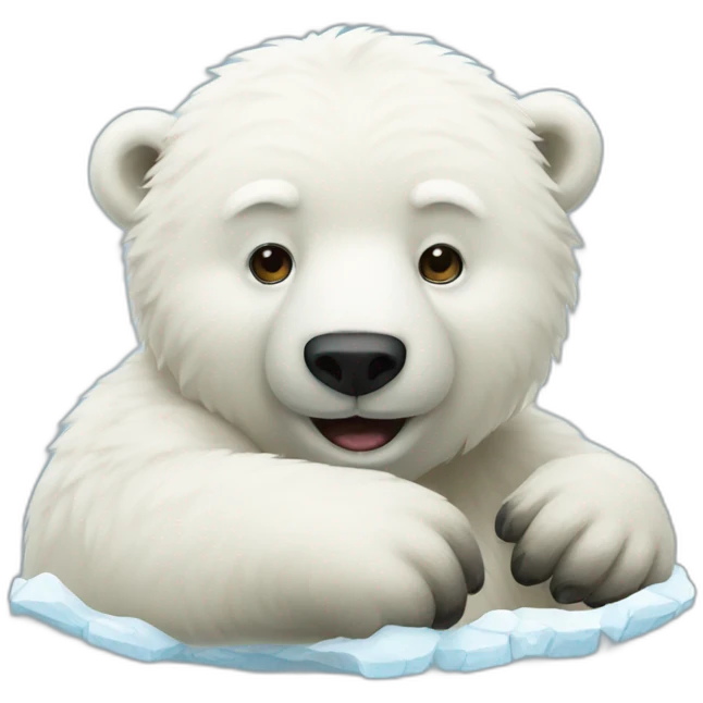 polar bear party emoji