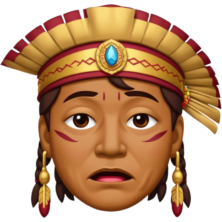 An fsu emoji with an fsu fan crying/depressed so a Seminole make it chief Osceola with Garnett and gold included emoji