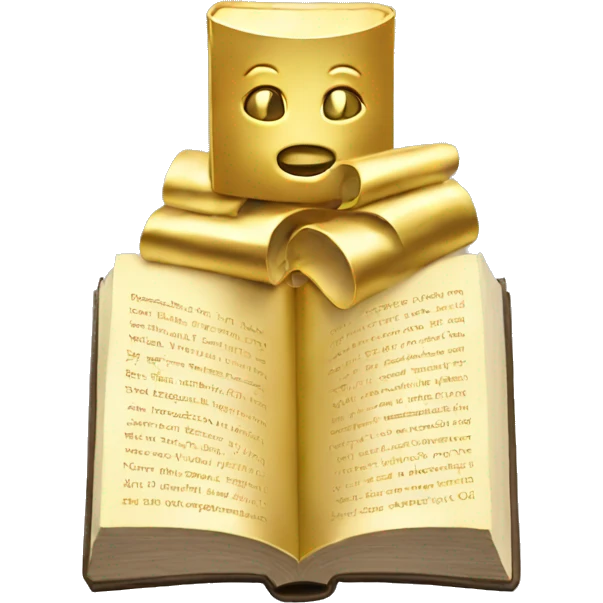 Book made of gold emoji