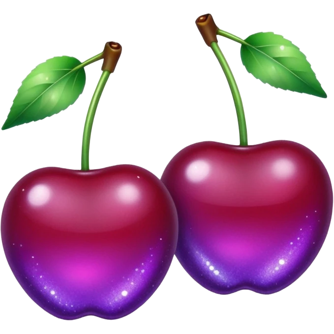 glitter purple and cian 2 cherrys emoji