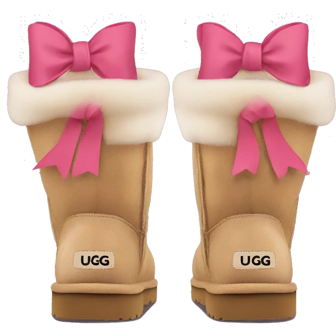 Ugg boots with bows  emoji