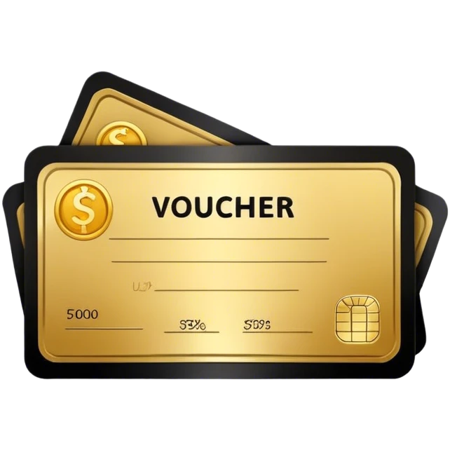 feedback/voucher like a note make it black and gold emoji