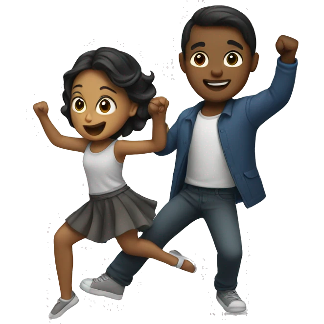 Girl and boy dancing  emoji