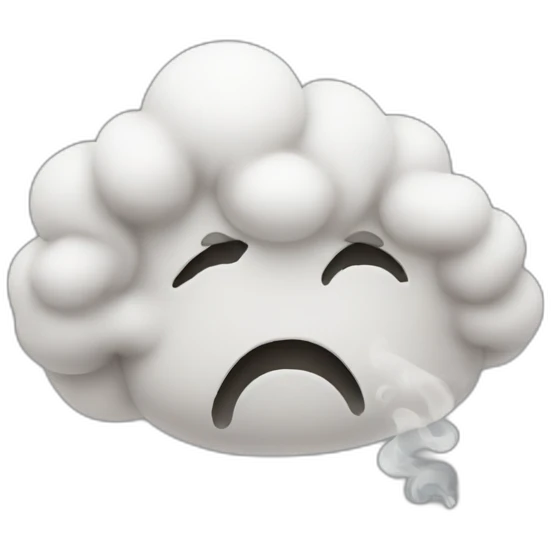 Smoke smell think emoji