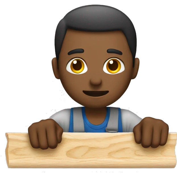 man sanding wood emoji