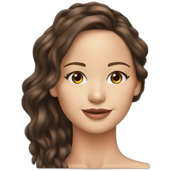 brunette Jennifer Lawrence emoji