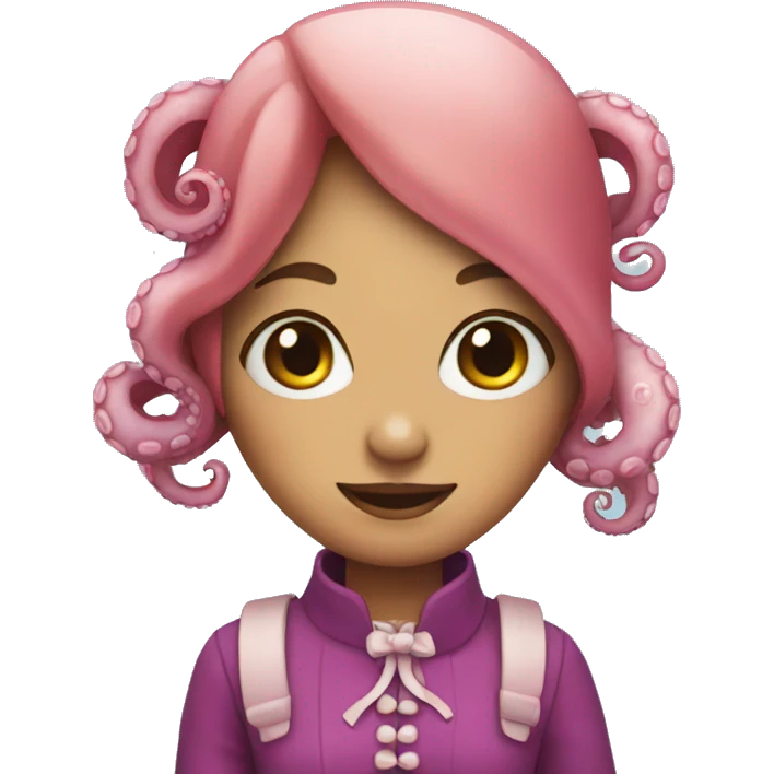 Octopus dressed as a girl emoji