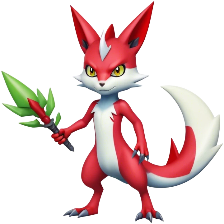 Cool Digimon-Sneasel-Scizor-Zangoose-hybrid full body emoji