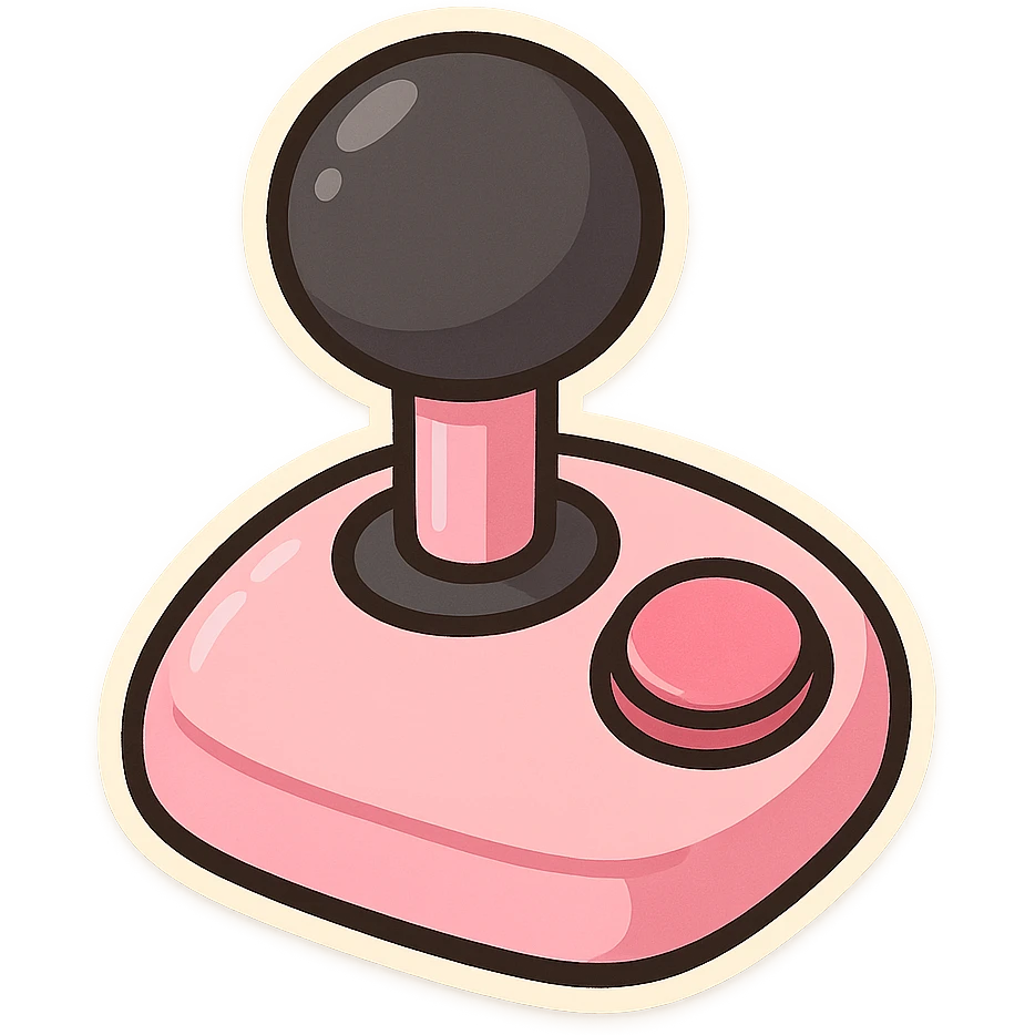 Pink and black object emoji