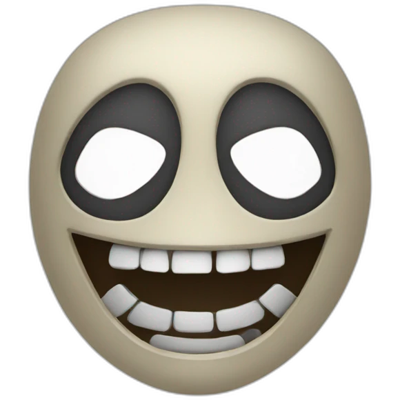happy and scary mask emoji