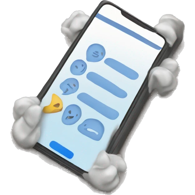 a mobile pone showing and inbox emoji