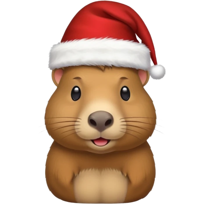 Capybara con gorrito de navidad emoji para Whatsapp  emoji