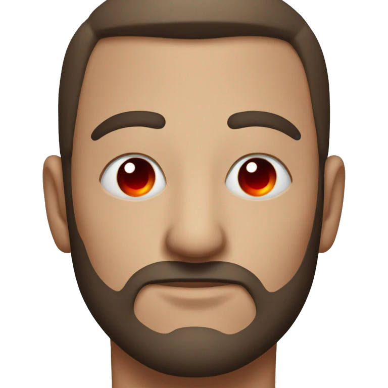 man with red valve in his eye emoji