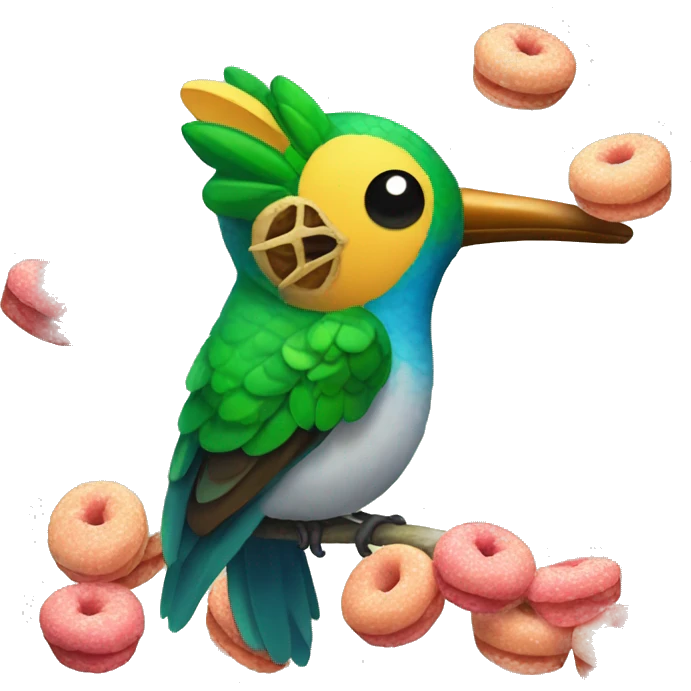 emoji de un colibrí con dulces sueños  emoji
