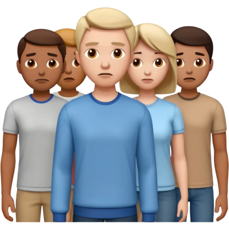 disapointment people, 3D emoji