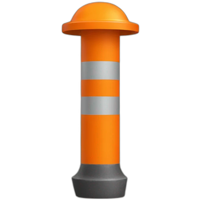 orange bollard emoji