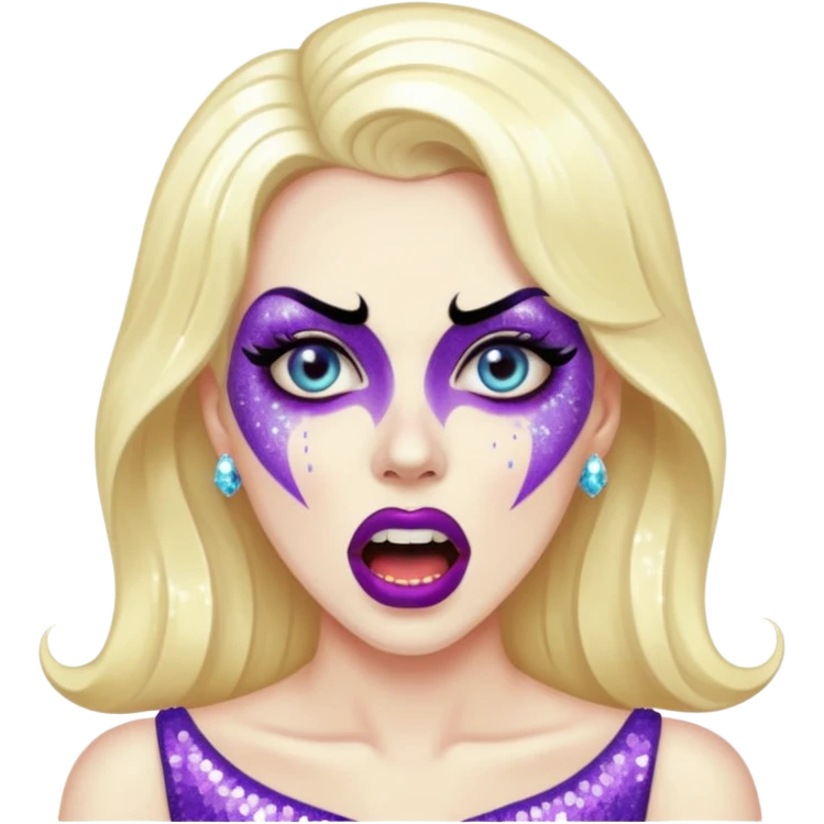 Glitter scream queen emoji