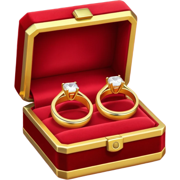 Couple of ring in red box emoji
