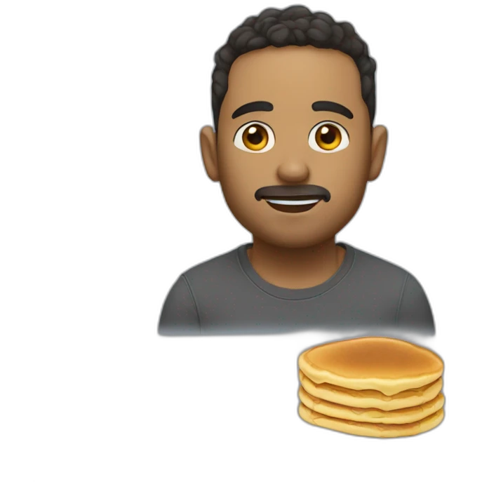 mix of bot + question + pancake emoji