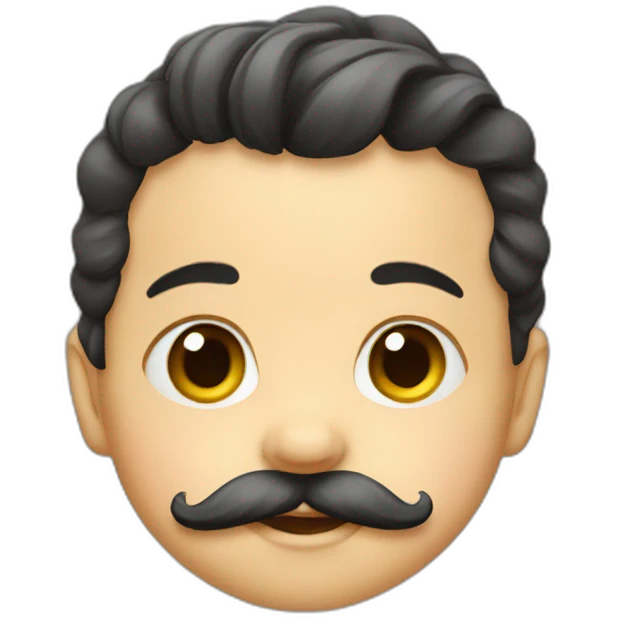 Baby with a mustache emoji