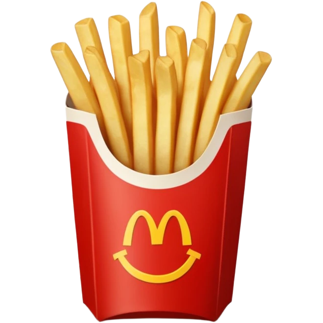 french fries with ketchup in Macdonalds carton emoji