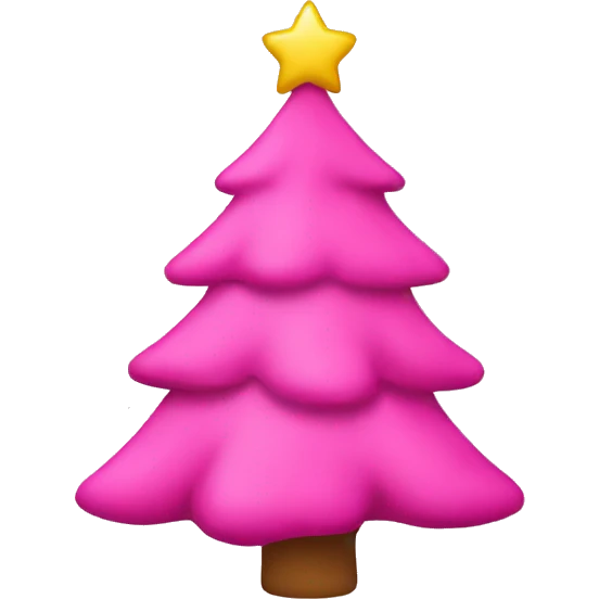 Pink Christmas tree emoji