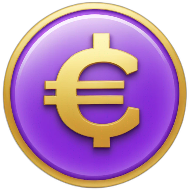 Euro money purple emoji
