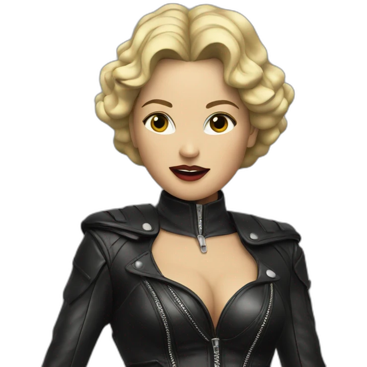 Madonna sings in leather outfit emoji